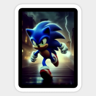 lightning sonic Sticker